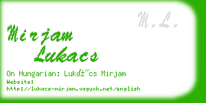 mirjam lukacs business card
